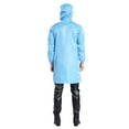 thumbnail image 4 of Sxiwei Unisex Mens Womens Long Sleeve Hooded Workshop Uniforms Anti-static Medical Lab Coats Workwear Blue 3XL, 4 of 5