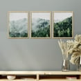 thumbnail image 2 of PixonSign Framed Canvas Print Wall Art Set - Mist Over Pine Tree Forest Mountain Art - Set of 3 Nature Wilderness Landscape Artwork Modern Art Rustic Wall Décor -12"x16"x3 Panels Natural, 2 of 5