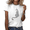 1-White, variant on Cozymy Women's Line Art Leopard T-Shirts Crewneck Short Sleeve Minimalist Animal Sketch Tees Trendy Graphic Big Cat Tops