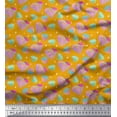thumbnail image 1 of Soimoi Gold polyester Crepe Fabric Star & Diamond Geometric Print Fabric by the Yard 42 Inch Wide, 1 of 5