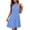 Light Blue, variant on Summer Dress for Women Solid Halter Neck Sleeveless A-Line Flowy Mini Dress Lightweight Casual Date Night Dresses Light Blue S