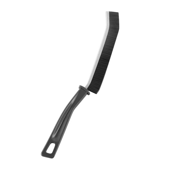 Deeceymbur Hard Bristle Cleaning Brush - Powerful Crevice Cleaning Tool for Tile Grout, Toilet, Kitchen, Bathroom, Window Tracks, Vehicle Faucets, Countertops, and Grills, Scrub Brush Black