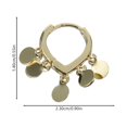 thumbnail image 2 of Houderco 1Par Pendientes De Dorados Para Mujer Con De Disco Material Resistente Y, 2 of 8
