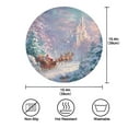 thumbnail image 3 of 15.4" Round Placemat Set of 1 Polyester Fabric Place Mats Non-Slip Dining Kitchen Table Mats for Kitchen Party Decor Santa Claus in Sleigh, 3 of 5