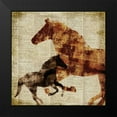 thumbnail image 2 of Meneely, Dan 15x15 Black Modern Framed Museum Art Print Titled - Horses II, 2 of 5