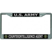 U.S. Army Counterintelligence Agent Chrome License Plate Frame