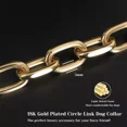 thumbnail image 2 of Woofuu Collar De Perro Con Cadena De Metal De Eslabones Larg, 2 of 4