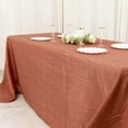 thumbnail image 6 of BalsaCircle 90" x 132" Terracotta Accordion Crinkle Taffeta Rectangular Tablecloth Reception, 6 of 8