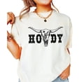 thumbnail image 2 of Howdy Shirt for Women & Teens Western Bull Skull Tee for Ladies Ivory Shirt Adult Small, 2 of 4
