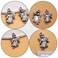 thumbnail image 6 of FENGGUIQU 50Pcs Alloy Angel Pendants Plated Silver DIY Jewelry Charms for Keychains Bracelets Necklaces, 6 of 8