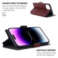 thumbnail image 3 of Mantto Flip Cover Wallet Case Designed for iPhone 13 Pro Max with Cash Card Holder, Kickstand, Magnetic Closure - Full Protection/Scratchproof - for Apple iPhone 13 Pro Max 6.7 inch,Red, 3 of 3