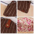 thumbnail image 2 of Bolso bandolera de paja para mujer, bolso de hombro de paja con rayas de vid, bolso de playa tejido a mano para verano, 2 of 6
