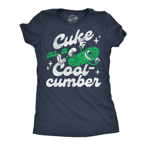 Womens Funny T Shirts Cuke As A Cool Cumber Sarcastic Cucumber Graphic Novelty Tee for Ladies Womens Graphic Tees