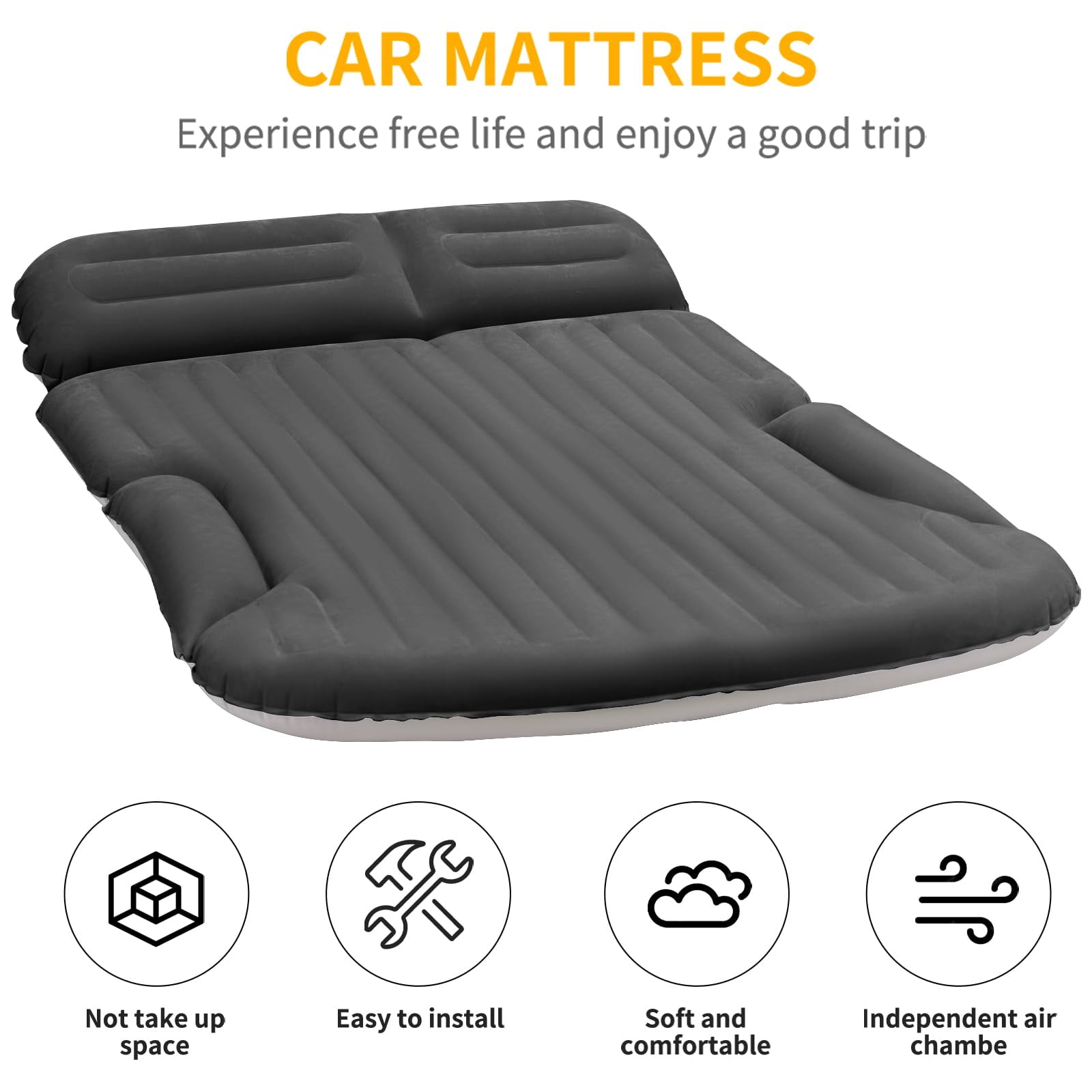 Camping, 6 Person SUV Air Mattress For Car Camping, Thickened & Inflatable Car Mattress For Sleeping Pad Camping Beds For Adults
