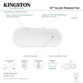 thumbnail image 5 of Aqua Eden VTSS672929 67-Inch Acrylic Oval Single Slipper Pedestal Tub with Drain (No Faucet Drillings) in Glossy White, 5 of 8
