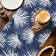 thumbnail image 3 of Table Runners 36 Inches Long Dress Scarves, Navy Blue Palm Leaves Coastal Farmhouse Kitchen/Dining Table Decor Table Runner, Short Coffee Tablerunners, Summer Tropical Botanical 13x36 Inch, 3 of 9