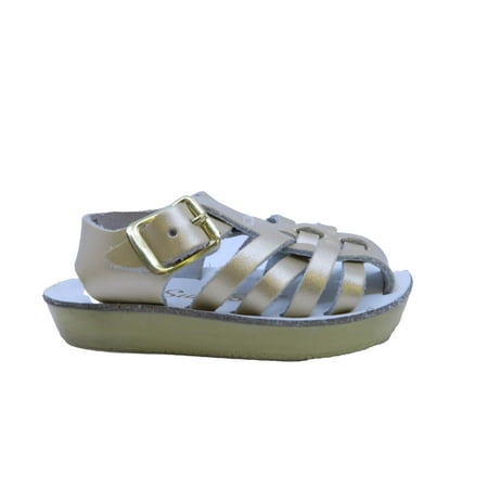 

Pre-owned Hoy Saltwater Girls Gold Sandals size: 1 Infant