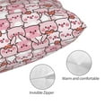 thumbnail image 3 of KLL Kawaii Pig Pillow Covers Envelope Closure,Super Soft and Cozy Fuzzy Fleece Pillow Case Cover (No pillow core） 16"x24", 3 of 5