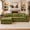 Green, variant on Vanress 111" Modular Sectional Sofa, Corduroy Boneless Sofas for Living Room, Deep Seat Memory Foam L-Shape Couch with Ottoman, Convertible Modular Sofa Couch, No Assembly (Black)