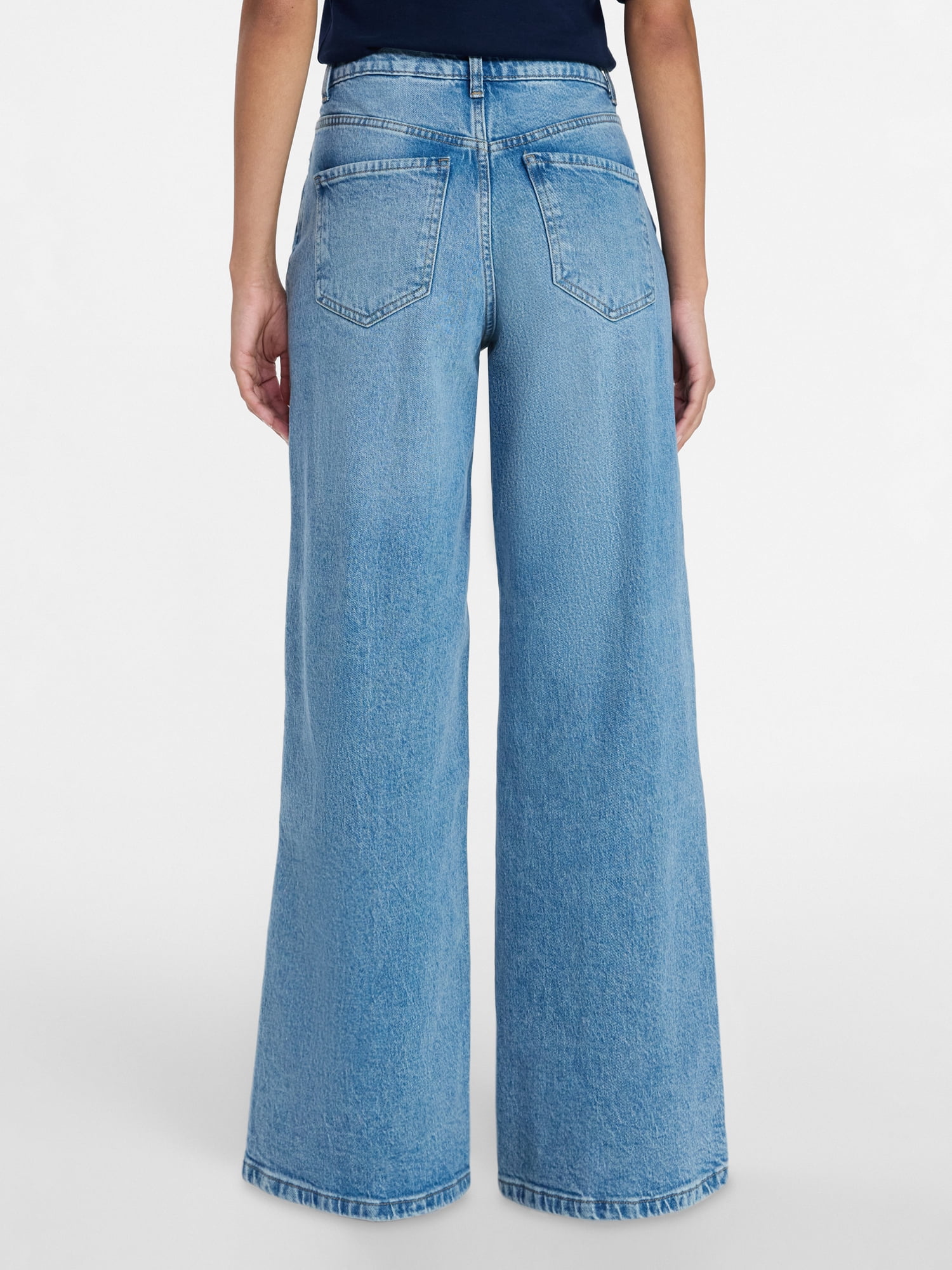Time and Tru Women's Wide Leg Jeans, 31" Inseam, Sizes 0-22, 0L-22L
