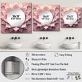 thumbnail image 4 of Designart "Fragile Pink Lotus Floral Mandala IV" Boho Mandala Pink Large Square Mirror - Square Bedroom Mirror Printed Wall Decor - Traditional Square Printed Wall Mirror Art, 4 of 5