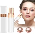 thumbnail image 2 of Afeitadora facial para mujer, afeitadora eléctrica resistente al agua, minidepiladora portátil para mujer con cabezal de repuesto para depilación, cepillo de limpieza y luz LED (blanca), 2 of 8
