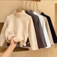 thumbnail image 3 of Esaierr Baby Kids Boys Girls Solid Color Warm Bottom Shirt for Cotton Tops Padded Pullover Fall Winter 12M-7Y High-Necked T-Shirt, 3 of 7