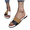 thumbnail image 4 of zttd summer fashion womens casual shoes folded leather bohemian open toe flat slippers women's slipper a, 4 of 9