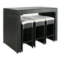 thumbnail image 3 of SAFAVIEH Horus Outdoor Patio 7 Piece Bar Dining Set, Black/Beige, 3 of 13