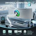 thumbnail image 4 of ARES WING Heavy Duty Monitor Arm 40 lbs, Ultrawide Monitor Mount for 13–49 inch Screens, Gas Spring Desk Mount, VESA 75x75/100x100, White, 4 of 12
