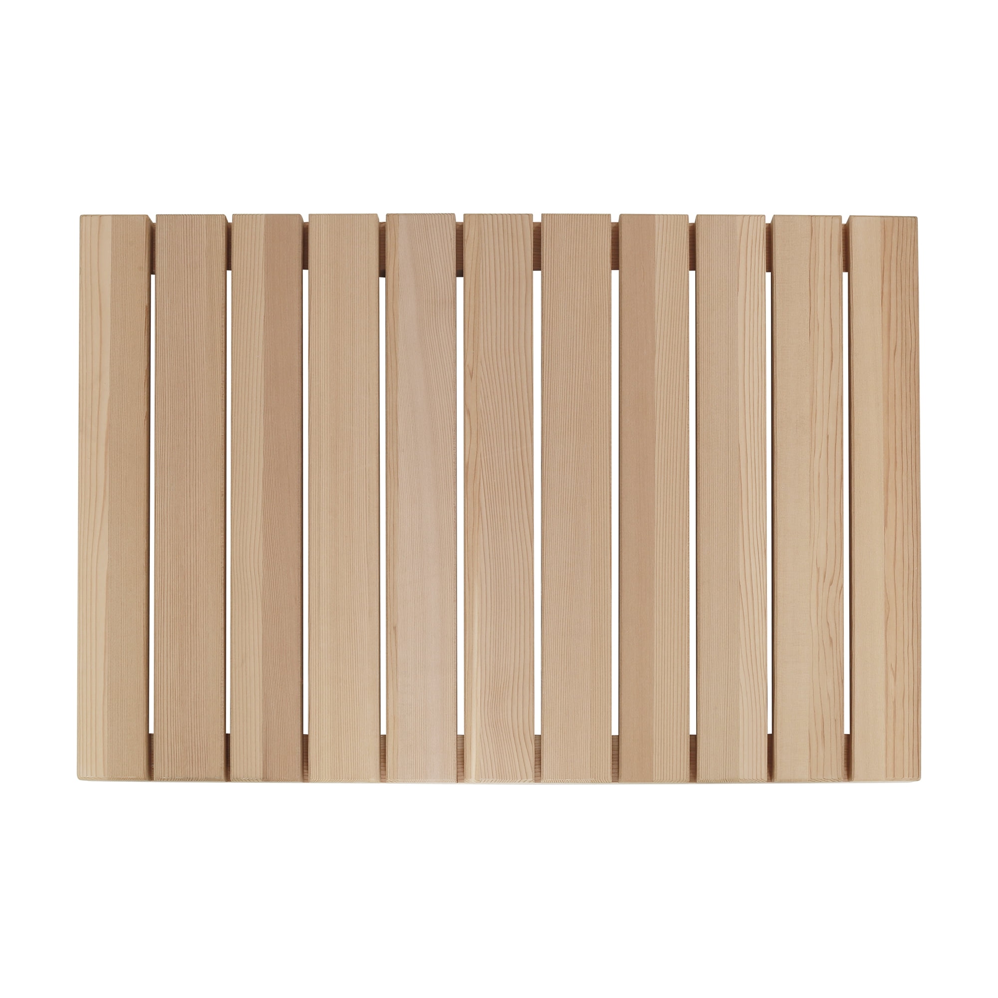 Cedar Wood Shower Mat, Non-Slip Rubber Feet, Quick-Dry Slatted Design, Multi-Purpose Use