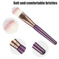 thumbnail image 4 of 1 juego de brochas de maquillaje de viaje, brocha para sombra de ojos, brocha para colorete corrector de contorno de base, fibra sintética, púrpura, 4 of 7