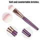 thumbnail image 4 of 1 juego de brochas de maquillaje de viaje, brocha para sombra de ojos, brocha para colorete corrector de contorno de base, fibra sintética, púrpura, 4 of 7