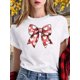thumbnail image 1 of Camiseta deportiva informal para mujer con lazos coquetos de San Valentín y ajuste cómodo para adultos, hombres, mujeres, adolescentes y jóvenes., 1 of 7