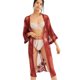thumbnail image 5 of Jumpingount Vestido veraniego transpirable de encaje de poliéster para mujer, traje de baño de moda para caminar en la playa para mujer, vestido Vestidos Rojo, 5 of 5