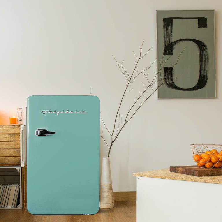 Crosley Retro Mini Fridge 3.2 Cu ft Mint Green w/o Freezer, Compact Refrigerator for Bedroom, Garage, Office Under Desk, Undercounter, Apartment
