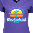 thumbnail image 4 of Inktastic Summer Enjoy the Sunshine Fort Lauderdale Florida in Blue Women's V-Neck T-Shirt, 4 of 5