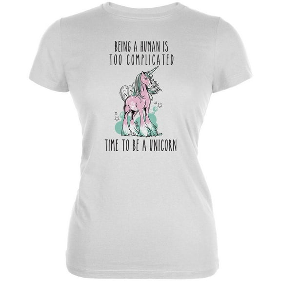Time To Be A Unicorn Juniors Soft T Shirt Heather MD