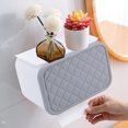 thumbnail image 4 of Caja de pañuelos, accesorios sin perforaciones, moderno almacenamiento en rack resistente al agua para el hogar Gris blanco Sunnimix Soporte de papel higiénico, 4 of 7