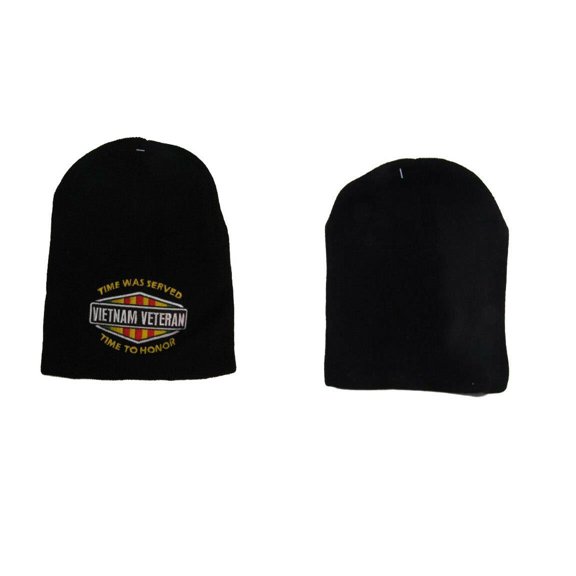 8" Vietnam Veteran Ribbon Time To Honor Embroidered Beanie Cap WIN607C (TOPW)