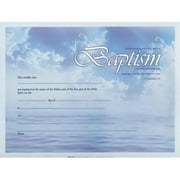 Certificate-Baptism w/2 Corinthians 5:17 (4 Color) (8-1/2" x 11") (Pack of 6)