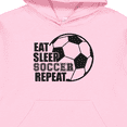 thumbnail image 3 of Inktastic Eat Sleep Soccer Repeat Youth Hoodie Sweatshirt, 3 of 4