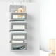 thumbnail image 4 of Organizador colgante de almacenamiento simple para artículos del hogar, 4 bolsillos, gris, 4 of 7