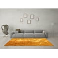 thumbnail image 3 of Ahgly Company Machine Washable Indoor Square Abstract Yellow Contemporary Area Rugs, 6' Square, 3 of 4