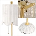 thumbnail image 7 of JONATHAN Y Celerie 27.5" Coastal Bohemian Rattan/Iron Scalloped Buffet LED Table Lamp with Pull Chain, White/Brass Gold (Set of 2), JYL1138B-SET2, 7 of 7