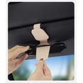thumbnail image 3 of COREBAY - Vehicle Magnetic Eyeglass Holder, automotive interior accessory, vehicle sunshade eyeglass holder, suitable for eyeglasses of different sizes, three-piece set，beige., 3 of 8