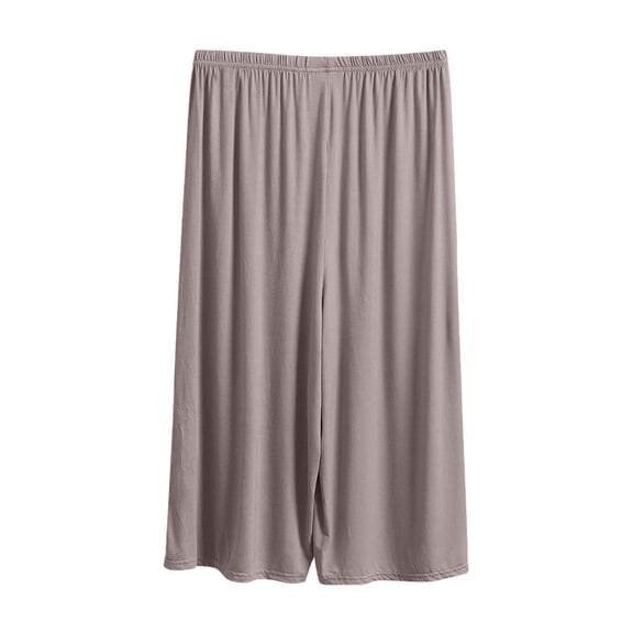 Sexlip Loose Ice Silk Wide-Leg Pants for Women High-Waisted A-Line Casual Pants Satin Long Trousers Yellow XL