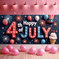 thumbnail image 6 of Decorative Festive Happy 4th of July Event Banner for Patriotic Celebration Indoor Party Decoration Holiday Event, 6 of 8