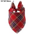 thumbnail image 2 of Dinheiro Bandanas para perros a cuadros, 2 unidades de bufanda triangular reversible para perros con bordes de borlas, 2 of 5