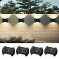 thumbnail image 1 of Aplique solar de pared (paquete de 4) | Aplique solar para exteriores, vertical y vertical, resistente al agua IP65 | Lámpara solar LED de luz cálida para porche, jardín, patio, pasarela, valla,, 1 of 5